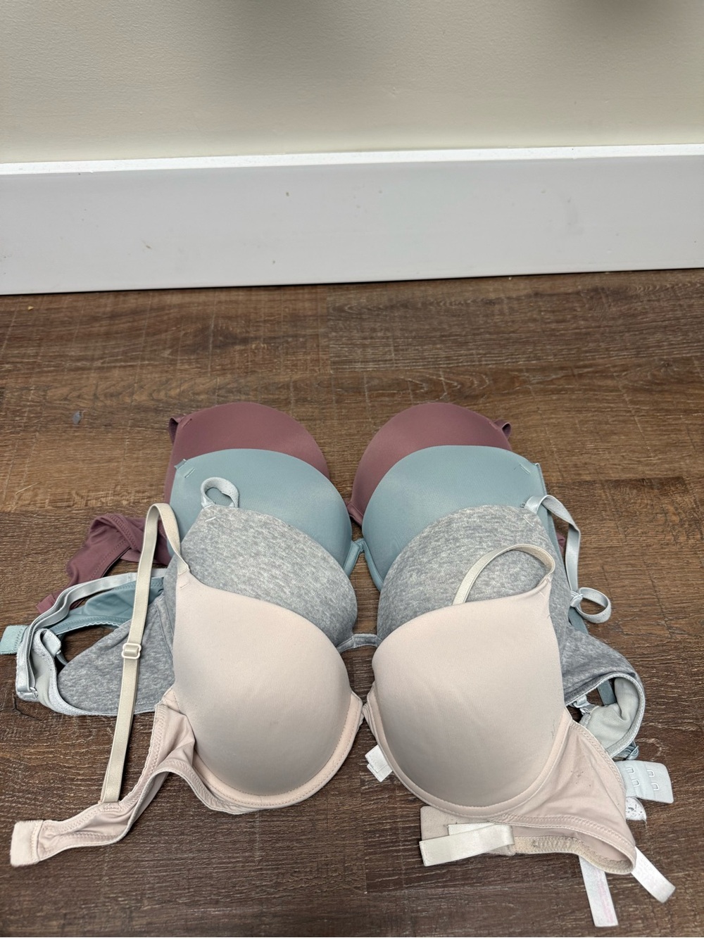 Victoria's Secret Push Up Bras - Blush, Heather Gray, Sky Blue, Mauve